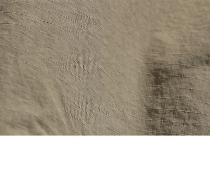Khaki Logo Embroidery Wide Shorts