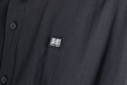 Barcode Label Oversized Button Shirt