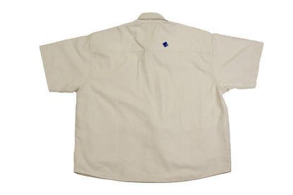 Null Label Oversized Button Shirt in Beige